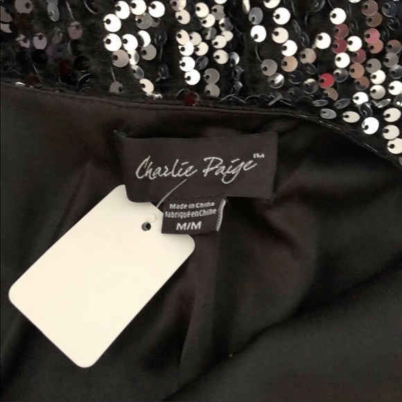 CHARLIE PAIGE SHIMMERY SEQUIN DRESS - Picture 7 of 7